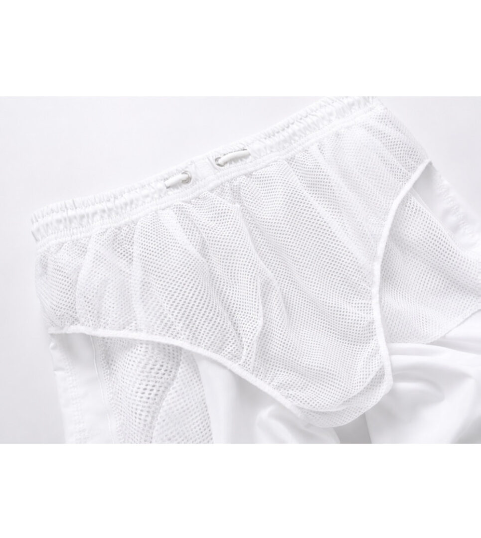 Short de bain blanc homme sublimable – 100 % polyester à personnaliser par sublimation – Image 2