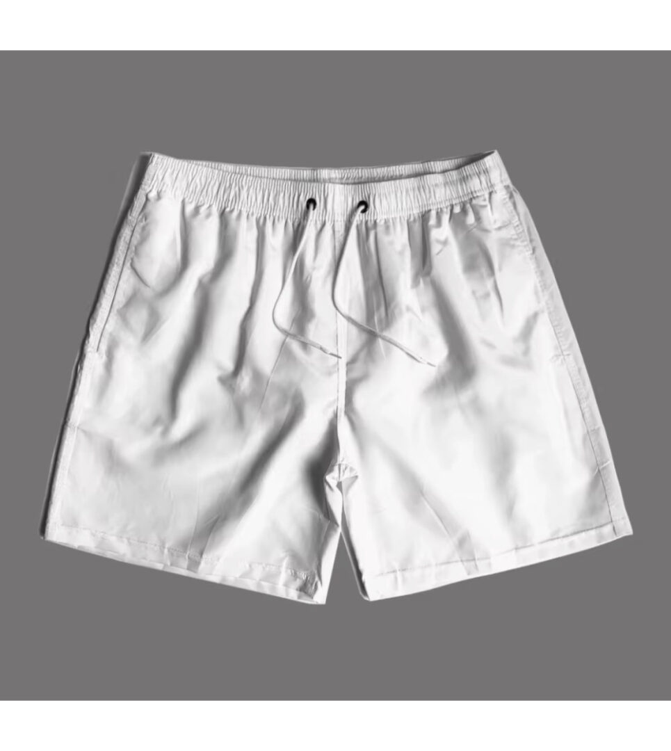Short de bain blanc homme sublimable – 100 % polyester à personnaliser par sublimation – Image 5