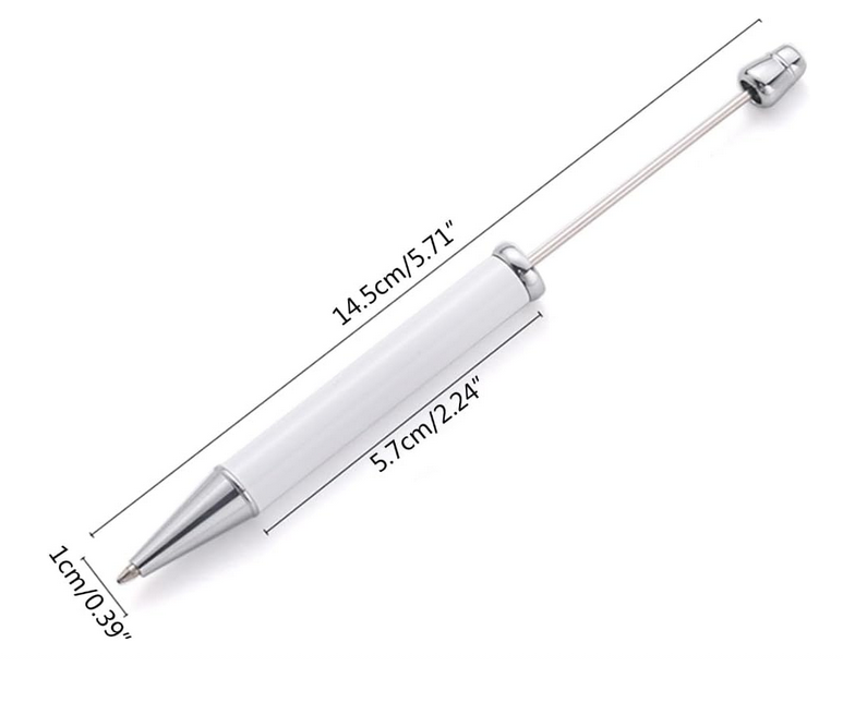 Stylo Blanc pour Enfiler des Perles – Personnalisable Sublimation