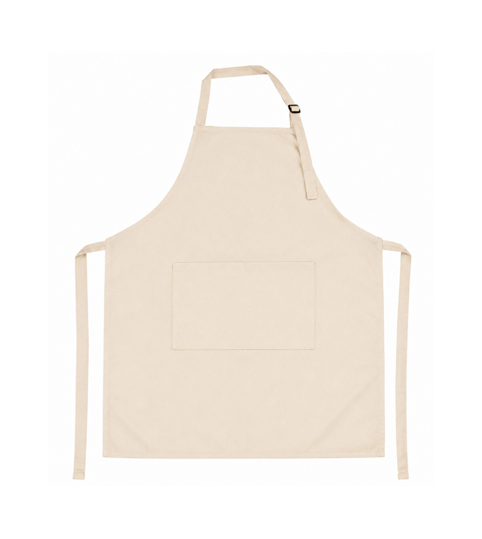 Tablier beige de Sublimation Adulte avec Grande Poche Centrale – 84 x 64 cm – Image 2