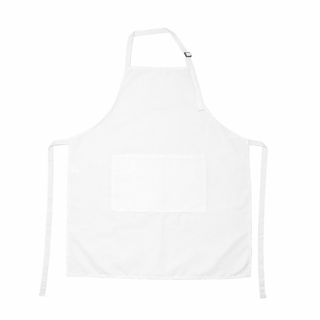 Tablier blanc adulte épais avec poche – support sublimation personnalisable – Image 2
