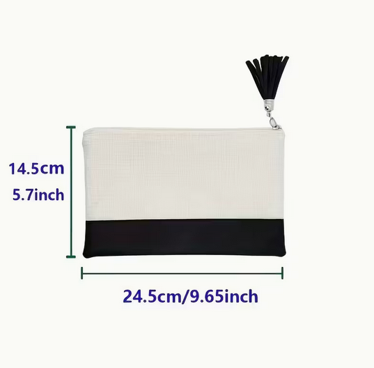 Trousse et sac bicolore polyester / similicuir sublimation – Image 3