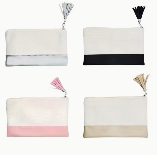 Trousse et sac bicolore polyester / similicuir sublimation – Image 6