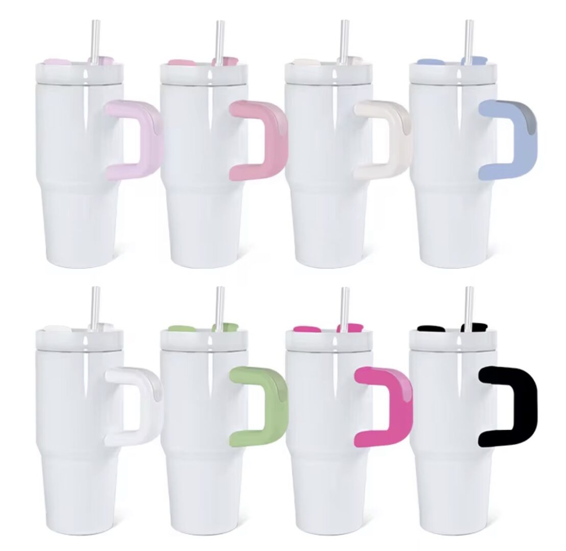 Tumbler 14 oz (414 ml) sublimation en acier inoxydable avec poignée – Image 4