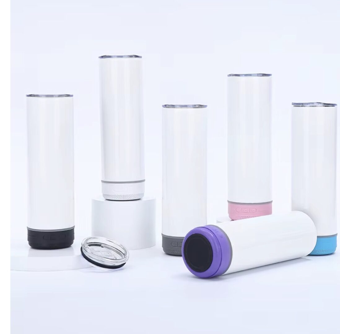 Tumbler enceinte Bluetooth 20 oz (600 ml) pour sublimation – Tasse isotherme personnalisable avec haut-parleur LED – Image 7