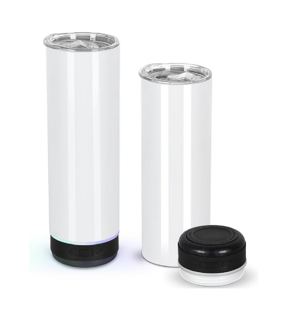 Tumbler enceinte Bluetooth 20 oz (600 ml) pour sublimation – Tasse isotherme personnalisable avec haut-parleur LED – Image 5
