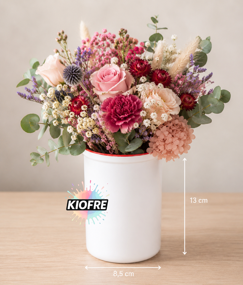Vase à fleurs en céramique personnalisable pour sublimation – 13 cm – Image 2
