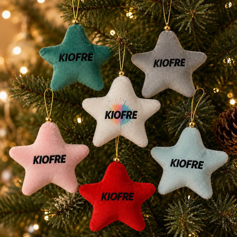 Étoile de Noël en velours pour sublimation – 10 cm – Image 2
