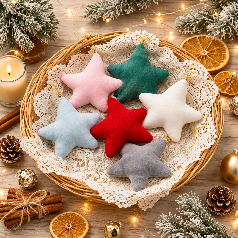 Étoile de Noël en velours pour sublimation – 10 cm