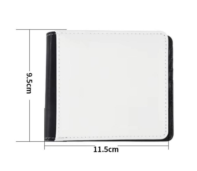 Portefeuille en simili-cuir blanc personnalisable par sublimation – 11,5 × 9,5 cm – Image 4
