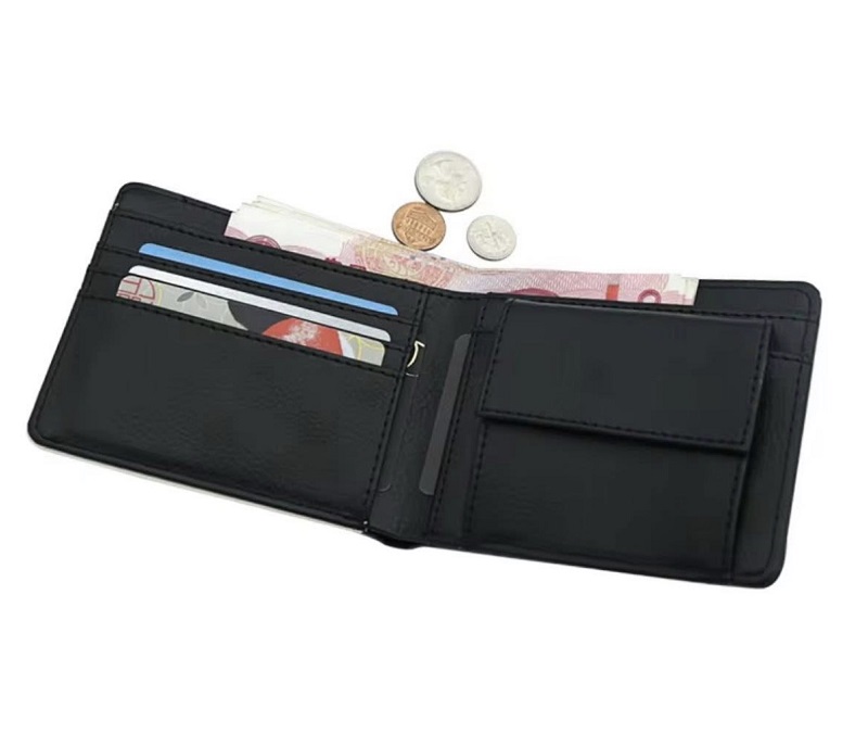 Portefeuille en simili-cuir blanc personnalisable par sublimation – 11,5 × 9,5 cm – Image 2