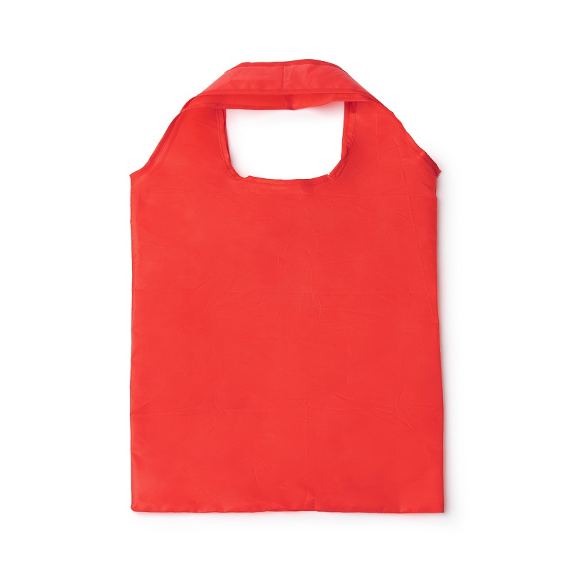 Sac shopping rouge pliable dans sa chaussette de Noël avec mousqueton – À personnaliser par sublimation – Image 5