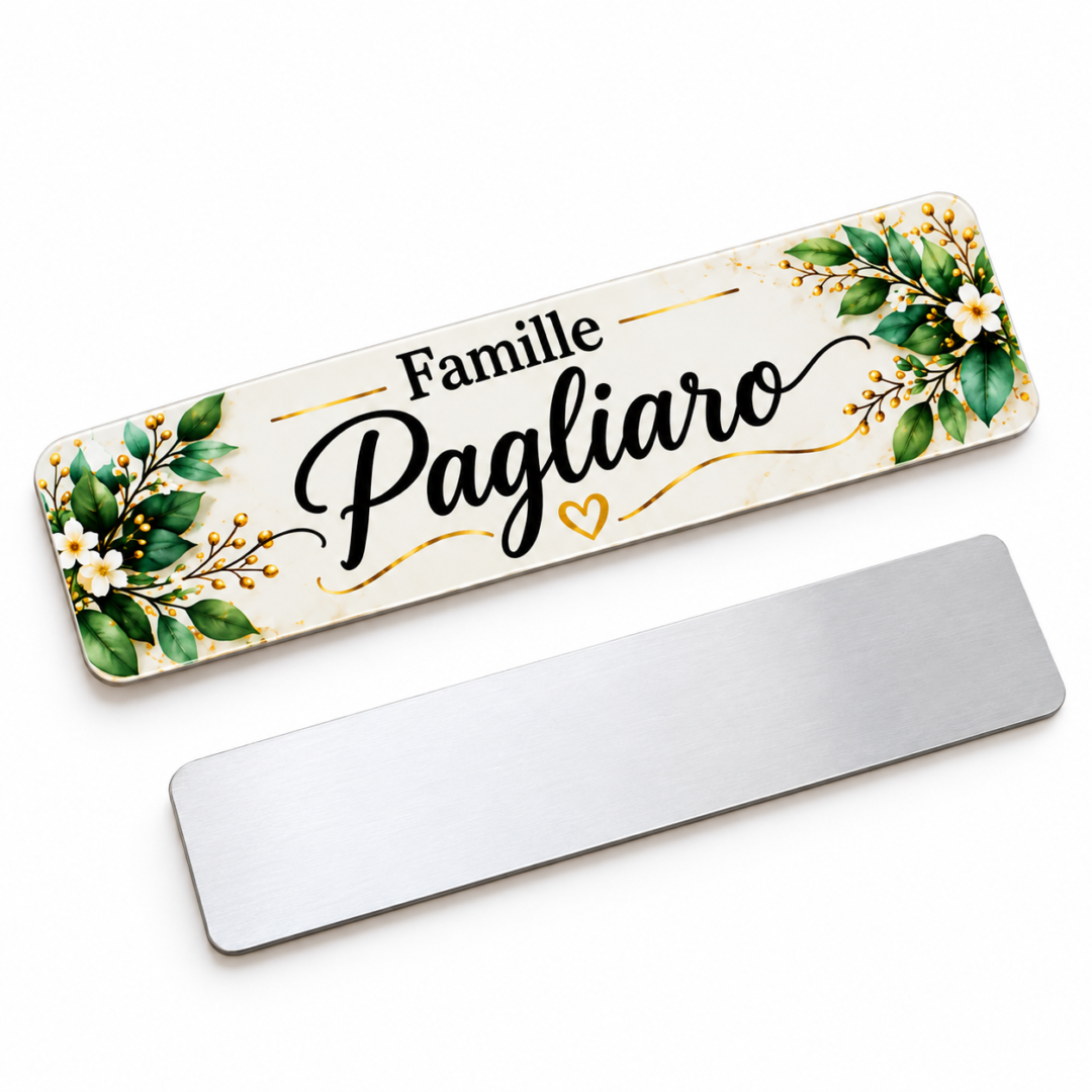 Plaque aluminium pour boîte aux lettres à personnaliser par sublimation – 10 × 2,5 cm – Image 2