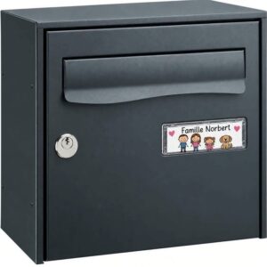Plaque aluminium pour boîte aux lettres à personnaliser par sublimation – 10 × 2,5 cm