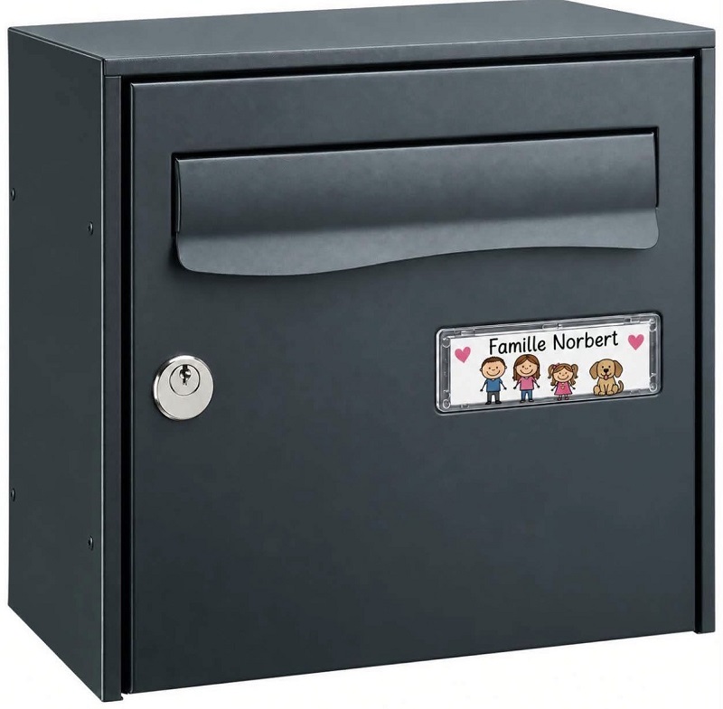 Plaque aluminium pour boîte aux lettres à personnaliser par sublimation – 10 × 2,5 cm